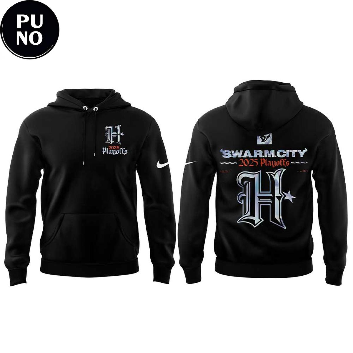 Houston Texans Swarm City Gear 2025 Playoffs Hoodie T-Shirt