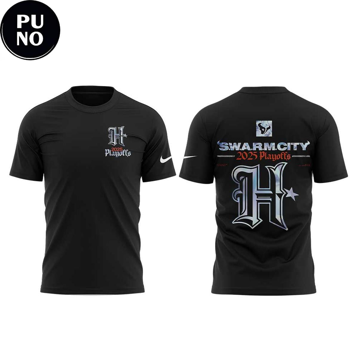 Houston Texans Swarm City Gear 2025 Playoffs Hoodie T-Shirt