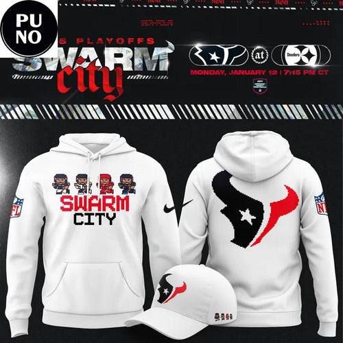 Houston Texans Swarm City Steppas Pixel Style Hoodie Shirt