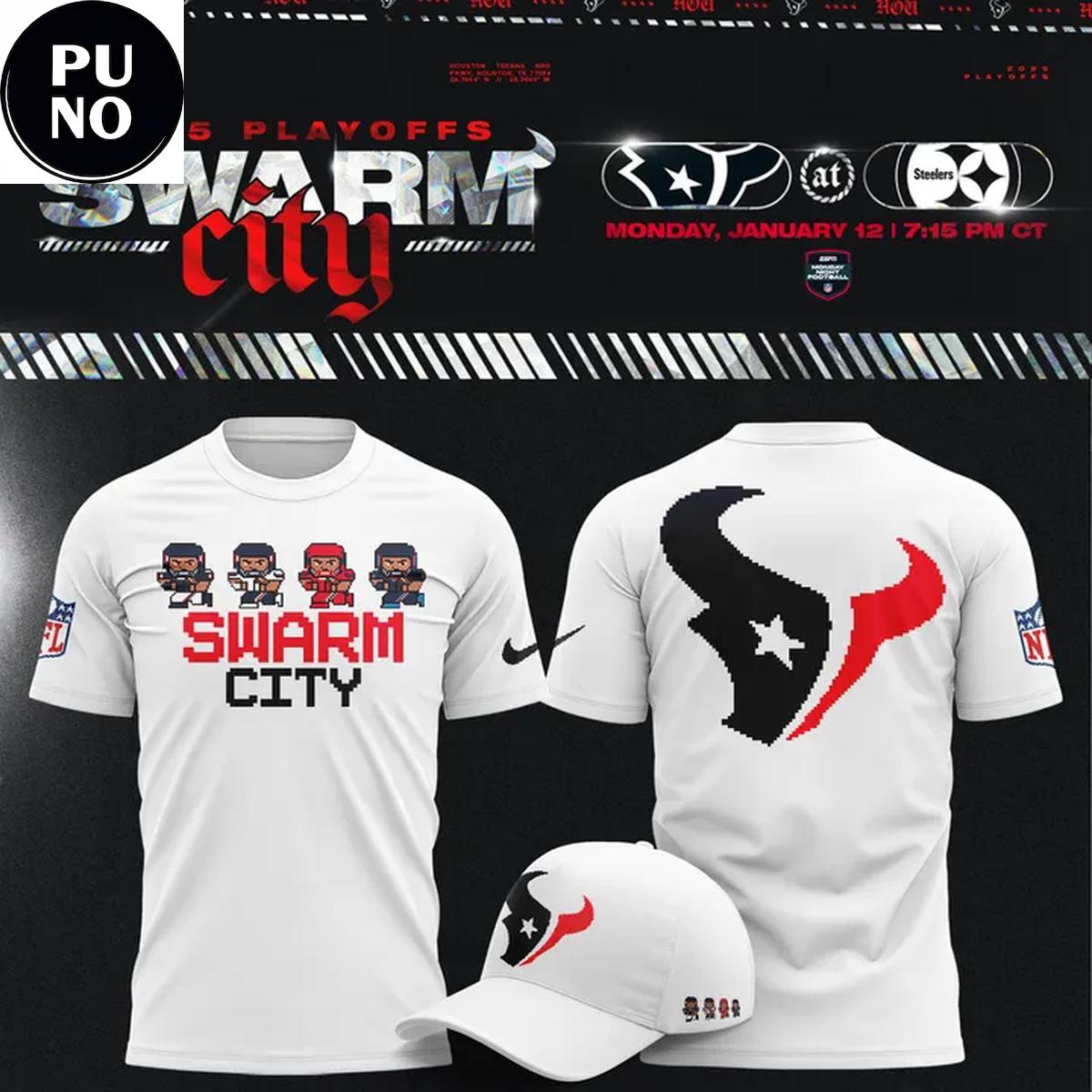 Houston Texans Swarm City Steppas Pixel Style Hoodie Shirt