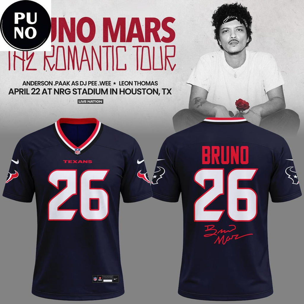 Houston Texans x Bruno Mars 2026 Football Jersey