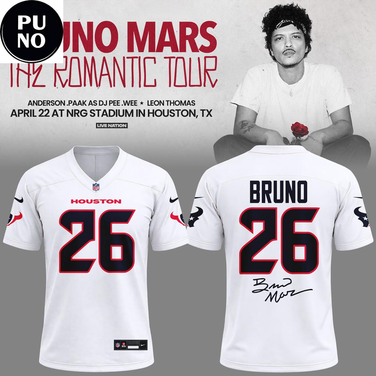 Houston Texans x Bruno Mars 2026 Football Jersey