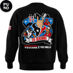 Houston Texans x Free Walls Celebrating 25th Season Hoodie T-Shirt