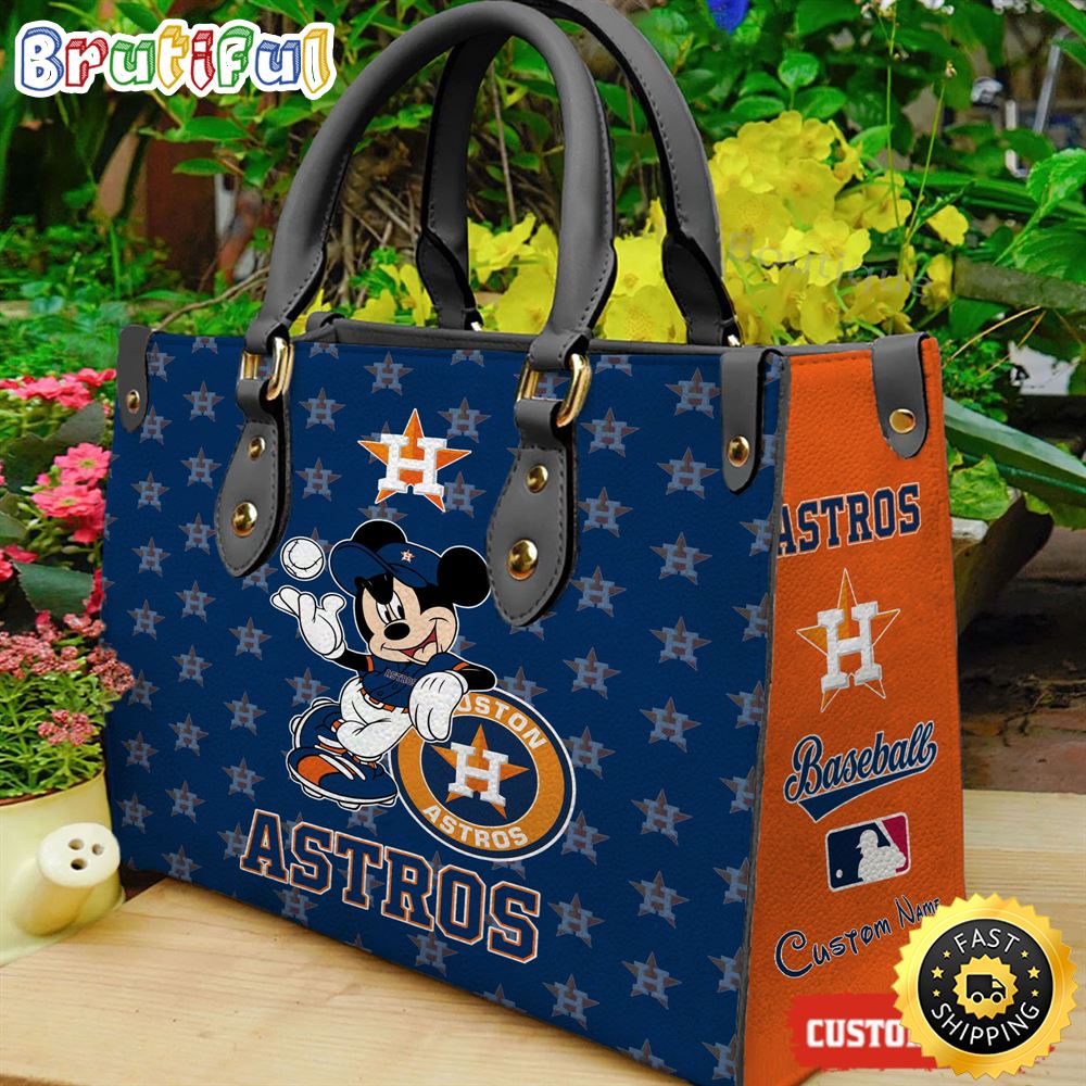 Houston Astros Mickey Women Leather Hand Bag
