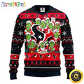 Houston Texans Christmas Ugly Sweater Print 12 Grinch Xmas Day Show Your Team Spirit