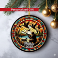 Duck Hunting Christmas - Personalized Window Hanging Suncatcher Ornament - Christmas Gift For Hunter, Outdoor Hunting