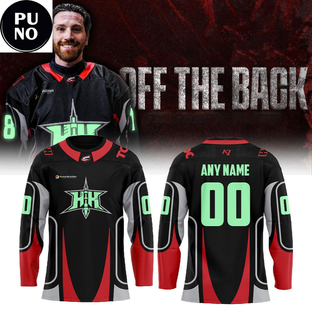 Huntsville Havoc Off the Back Glow Night 2026 Personalized Hockey Jersey