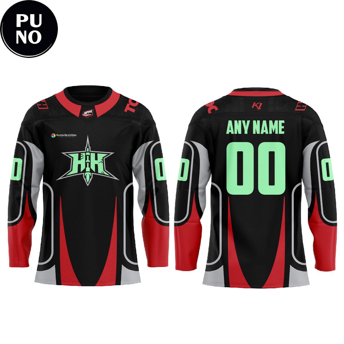 Huntsville Havoc Off the Back Glow Night 2026 Personalized Hockey Jersey
