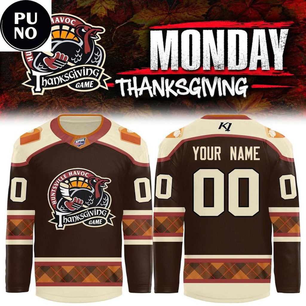 Huntsville Havoc Thanksgiving Game 2026 Personalized Hockey Jersey