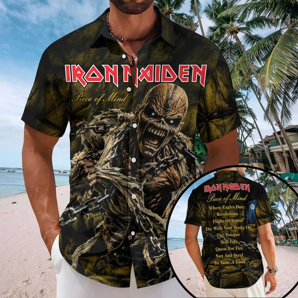 Iron Maiden Short Sleeve Button-Down Shirt – TMTHU10270
