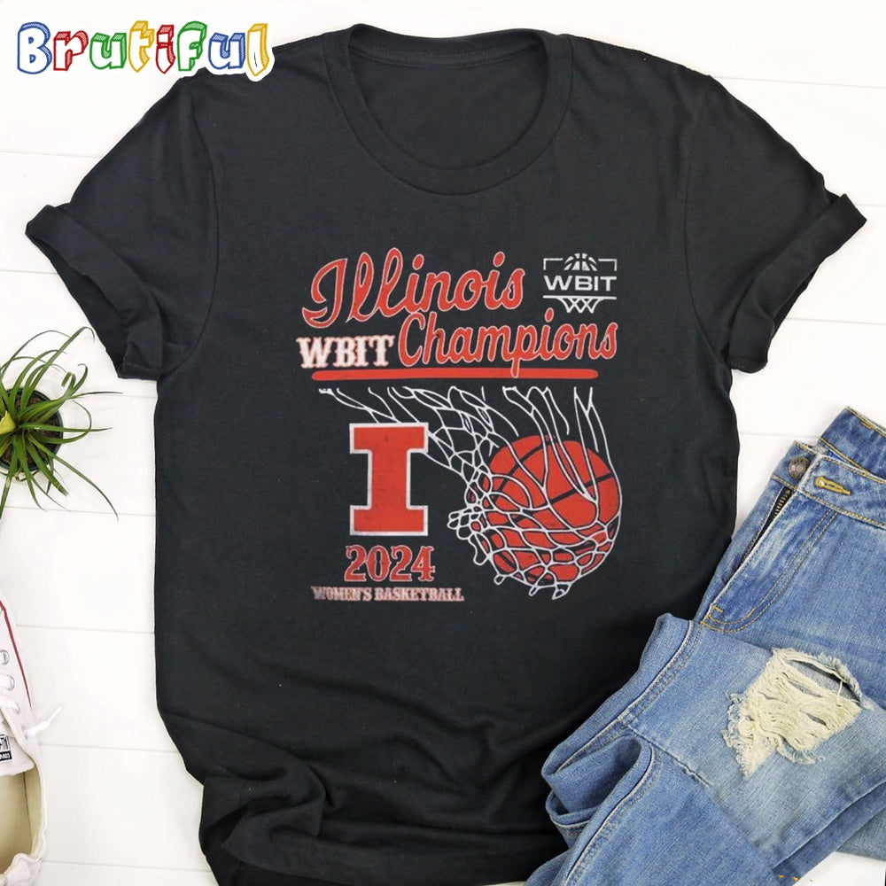 Illinois Fighting Illini 2024 Women’s Basketball Wbit Champions T Shirt