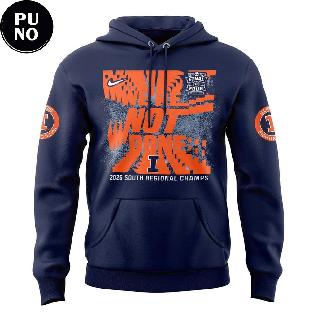 Illinois Fighting Illini 2026 NCAA Men’s Final Four Indianapolis Navy Hoodie Shirt