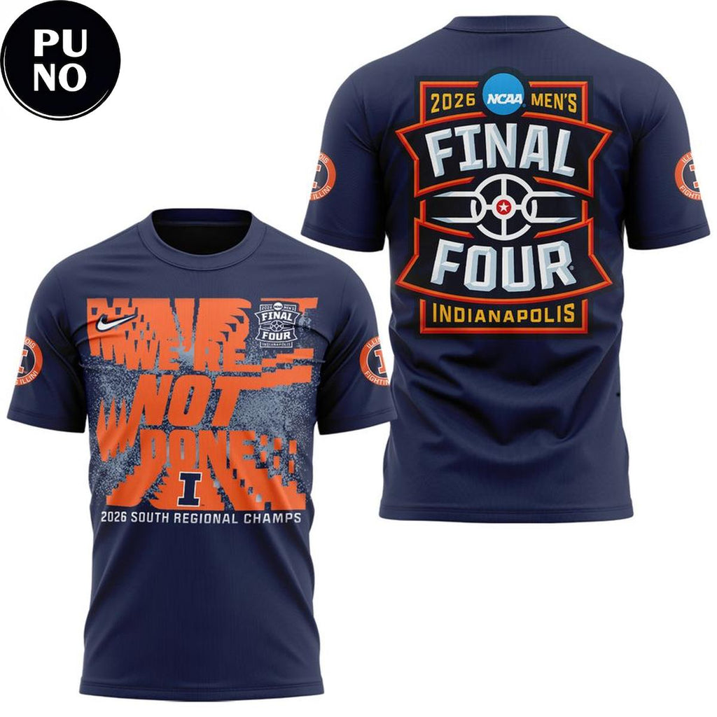 Illinois Fighting Illini 2026 NCAA Men’s Final Four Indianapolis Navy Hoodie Shirt