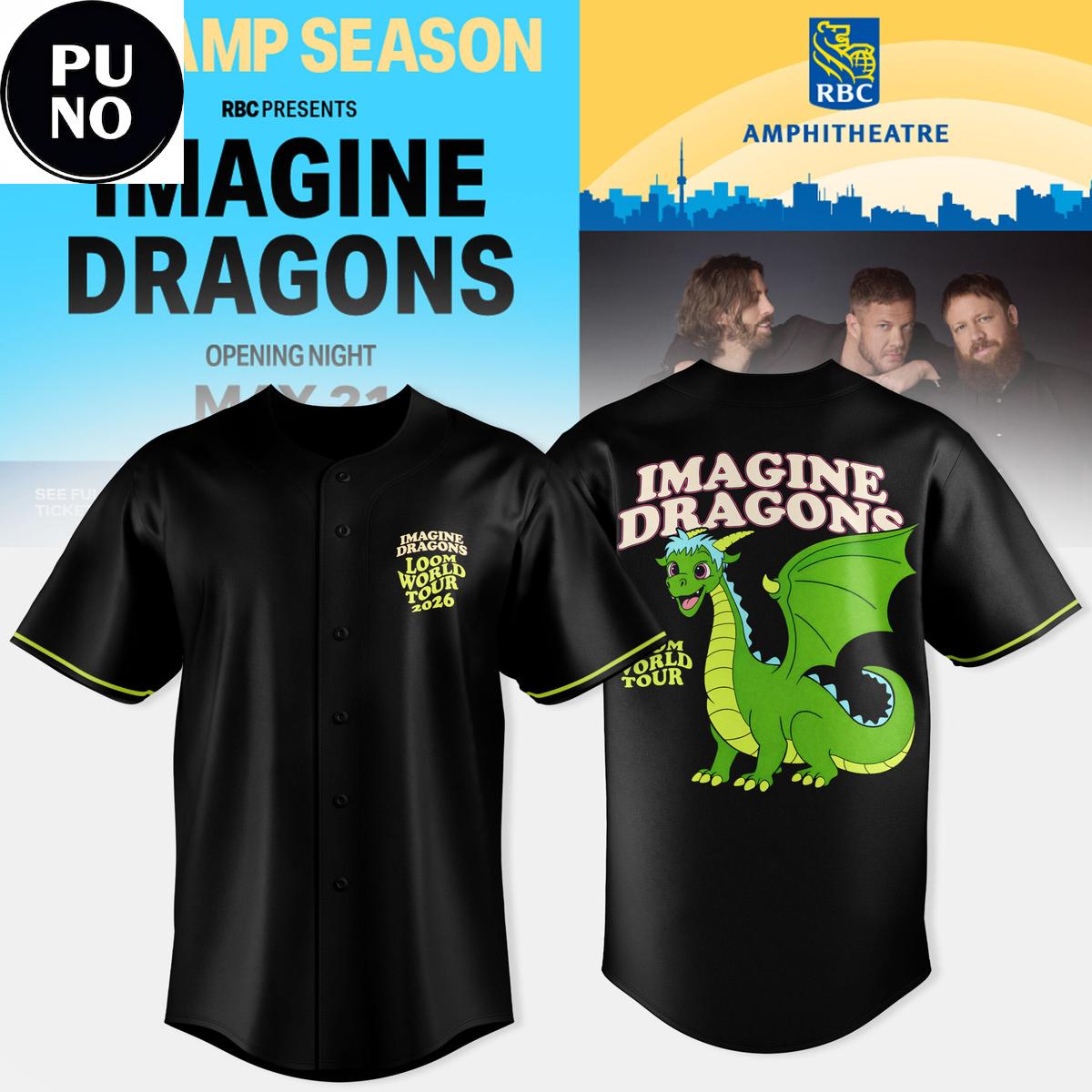Imagine Dragons Loom World Tour 2026 Baseball Jersey