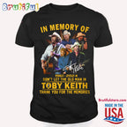 In Memory Of 1961-2024 Don’t Let The Old Man In Toby Keith Thank You For The Memories T Shirt
