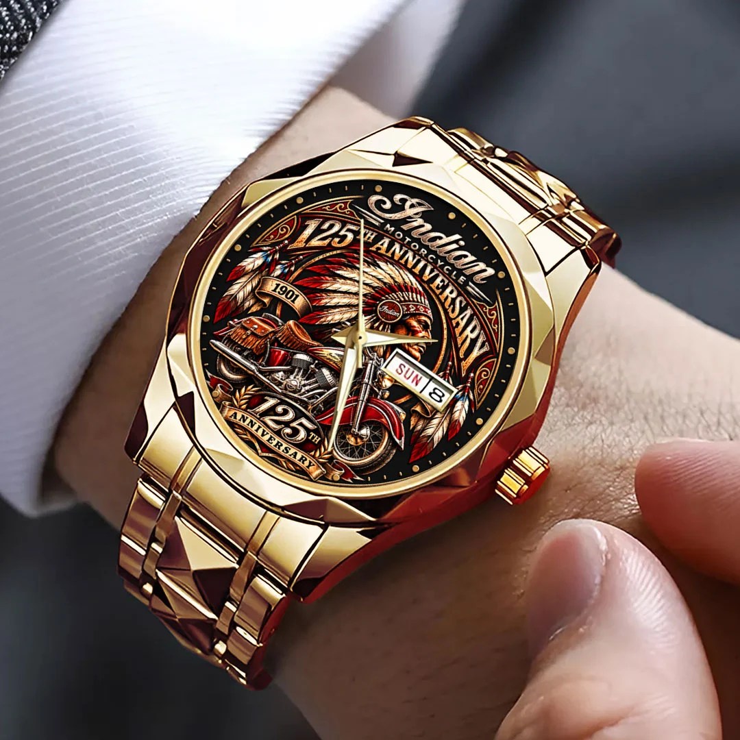 Indian Motorcycle 125th Anniversary Alloy Luxury Quartz Watch – TMTHU10184