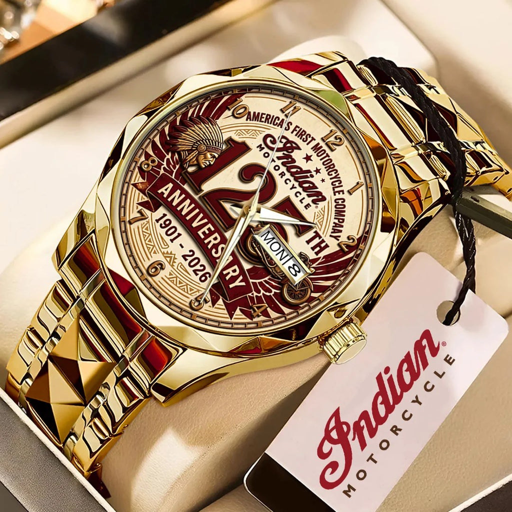 Indian Motorcycle 125th Anniversary Alloy Luxury Quartz Watch – TMTHU10217