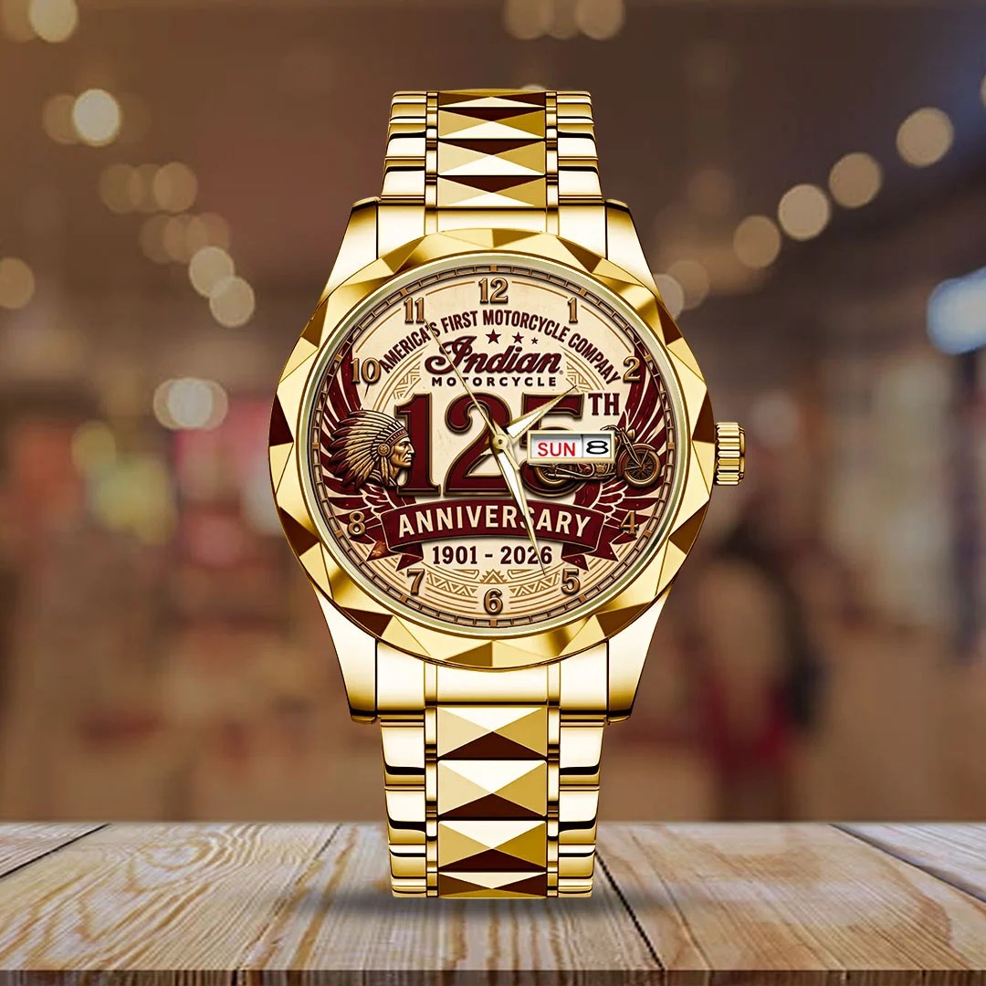 Indian Motorcycle 125th Anniversary Alloy Luxury Quartz Watch – TMTHU10217