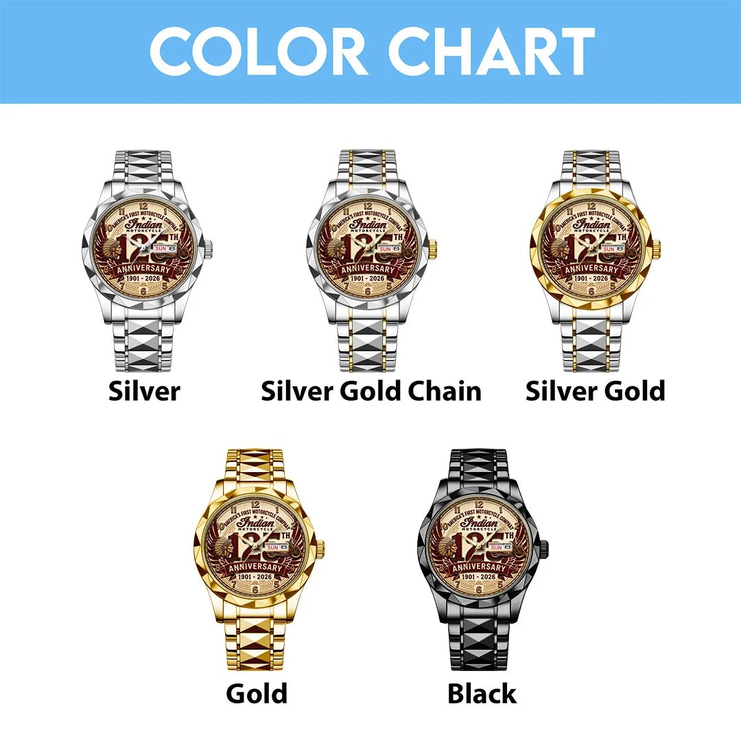 Indian Motorcycle 125th Anniversary Alloy Luxury Quartz Watch – TMTHU10217