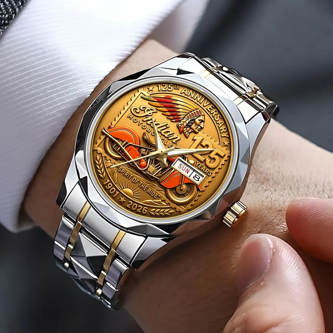 Indian Motorcycle 125th Anniversary Alloy Luxury Quartz Watch – HOATT26861