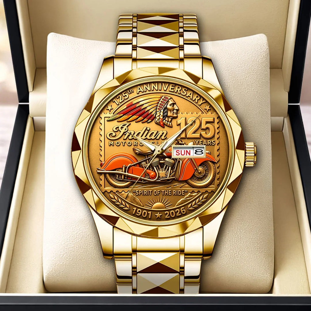 Indian Motorcycle 125th Anniversary Alloy Luxury Quartz Watch – HOATT26861