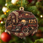 Indian Motorcycle 125th Anniversary Custom Shape 2-side Printed Acrylic Ornament – TANTN26366
