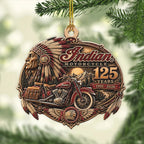 Indian Motorcycle 125th Anniversary Custom Shape 2-side Printed Acrylic Ornament – TANTN26366