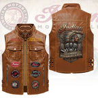 Indian Motorcycle 125th Anniversary Premium 2D Sleeveless Leather Vest – HOATT26875
