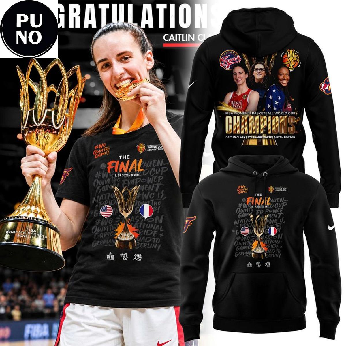 Indiana Fever 2026 FIBA Women’s Basketball World Cup Champions Caitlin Clark Hoodie
