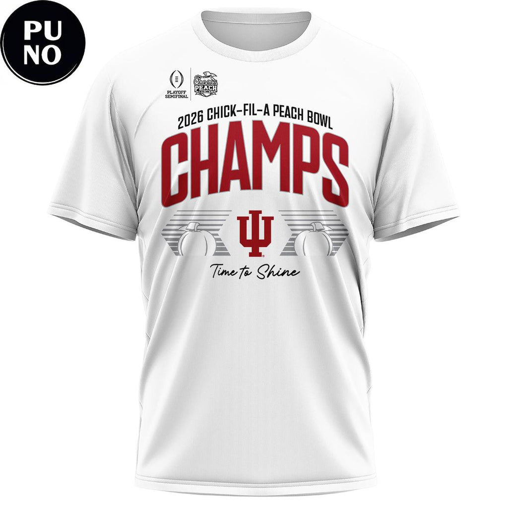 Indiana Hoosiers 2026 Peach Bowl Champions Locker Room Hoodie Shirt