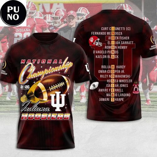 Indiana Hoosiers Football 2026 National Championship T-Shirt