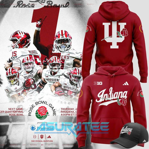 Indiana Hoosiers Rose Bowl Game 2025 Hoodie - Red