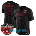 Indiana Hoosiers x Stranger Things 5 Big 10 Champions Football Jersey