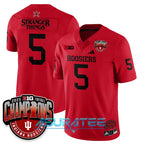 Indiana Hoosiers x Stranger Things 5 Big 10 Champions Football Jersey