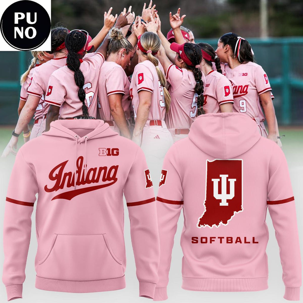 Indiana Softball 2026 Peach Vibes Hoodie T-Shirt