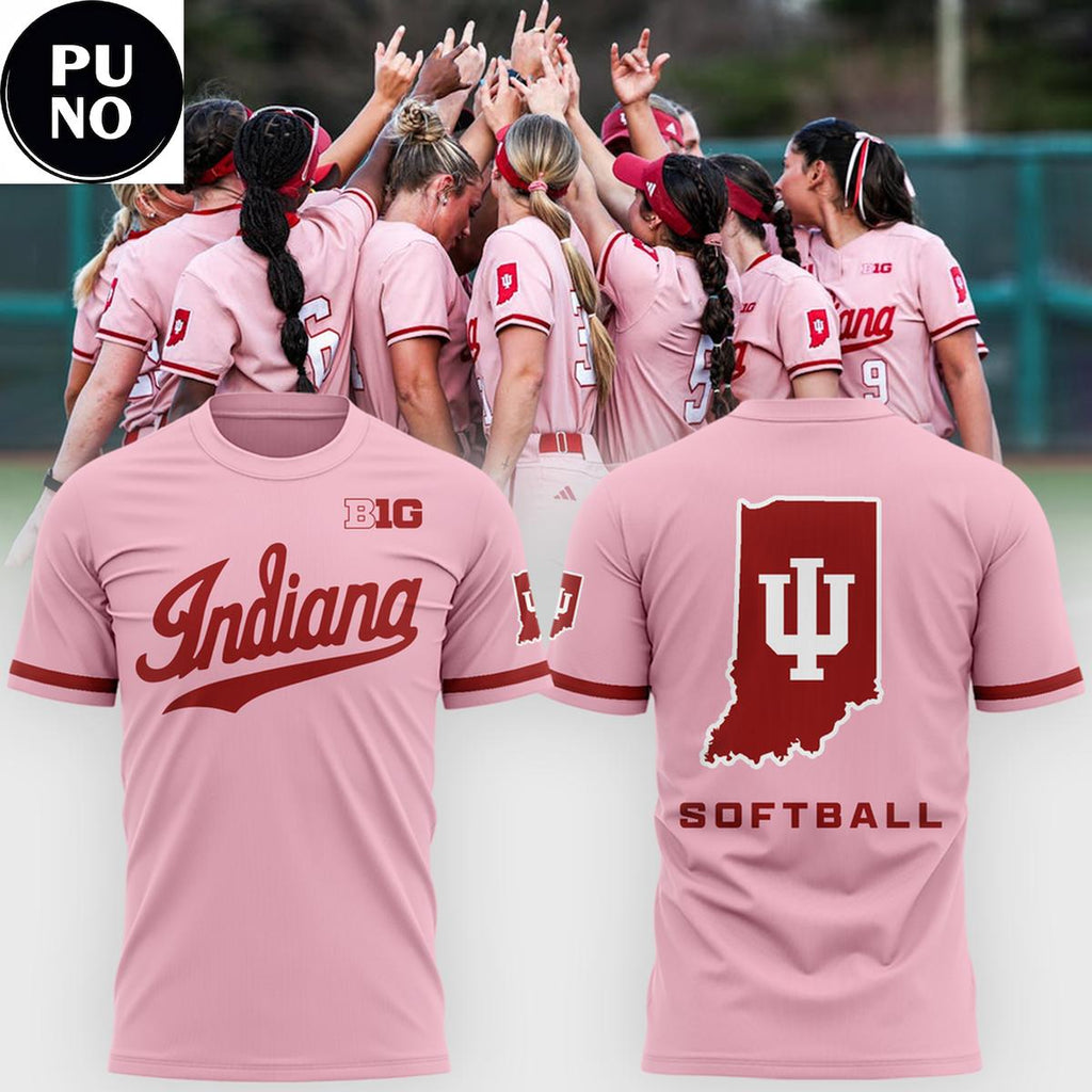 Indiana Softball 2026 Peach Vibes Hoodie T-Shirt