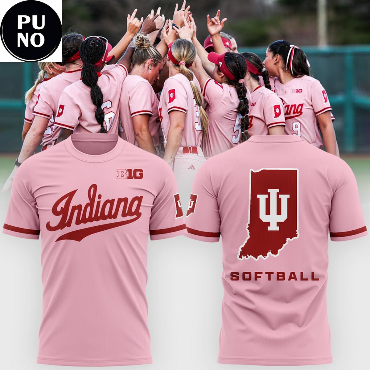 Indiana Softball 2026 Peach Vibes Hoodie T-Shirt