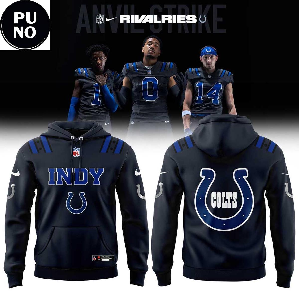 Indianapolis Colts Anvil Strike Rivalries 2026 Hoodie
