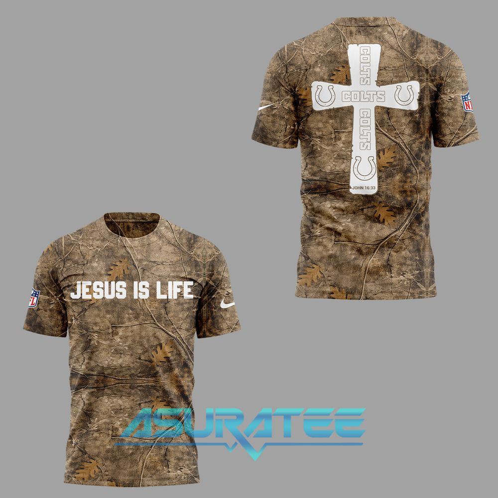 Indianapolis Colts “Jesus Is Life” Realtree Special Shirt