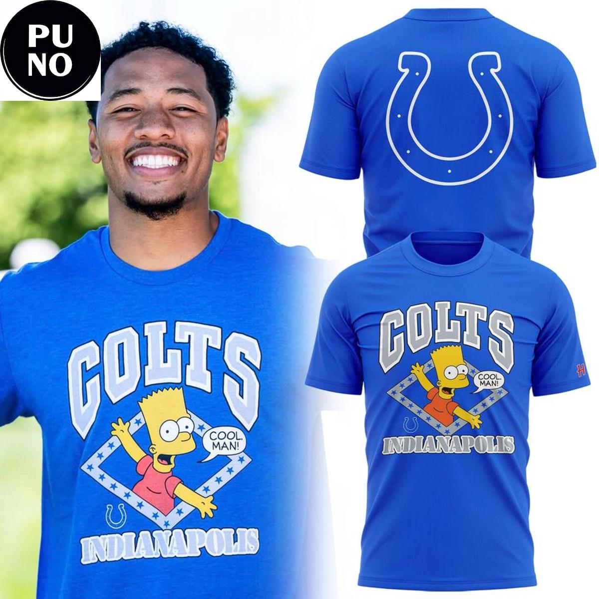 Indianapolis Colts x The Simpson 2026 Bart Simpson Hoodie T-Shirt