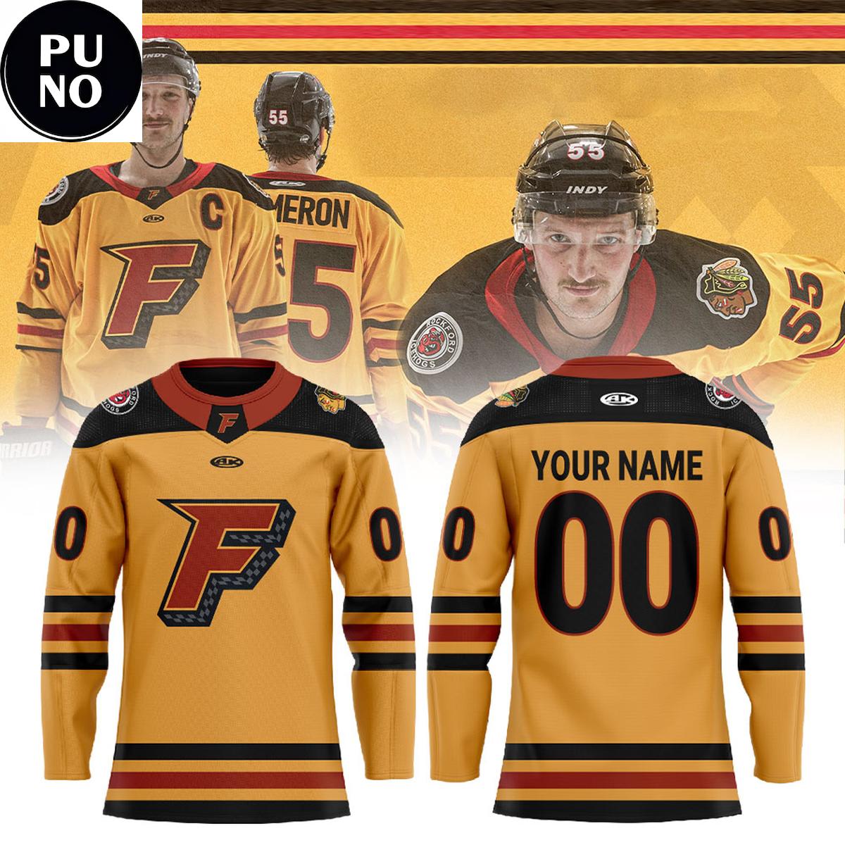 Indy Fuel 2026 All Yellow Fresh Threads Just Dropped Personalized Hockey Jersey