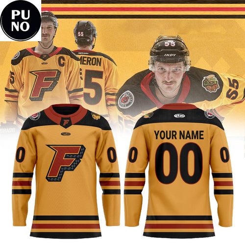 Indy Fuel 2026 All Yellow Fresh Threads Just Dropped Personalized Hockey Jersey