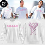 Inter Miami CF Pink Logo Pixel 2026 White Hoodie Shirt