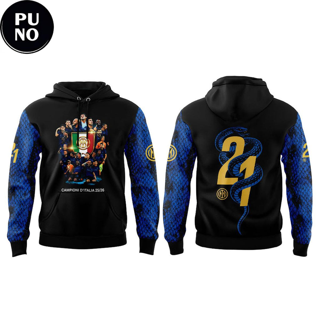 Inter Milan Campioni d’Italia 2026 Champions 21st In Its Legendary History Hoodie T-Shirt