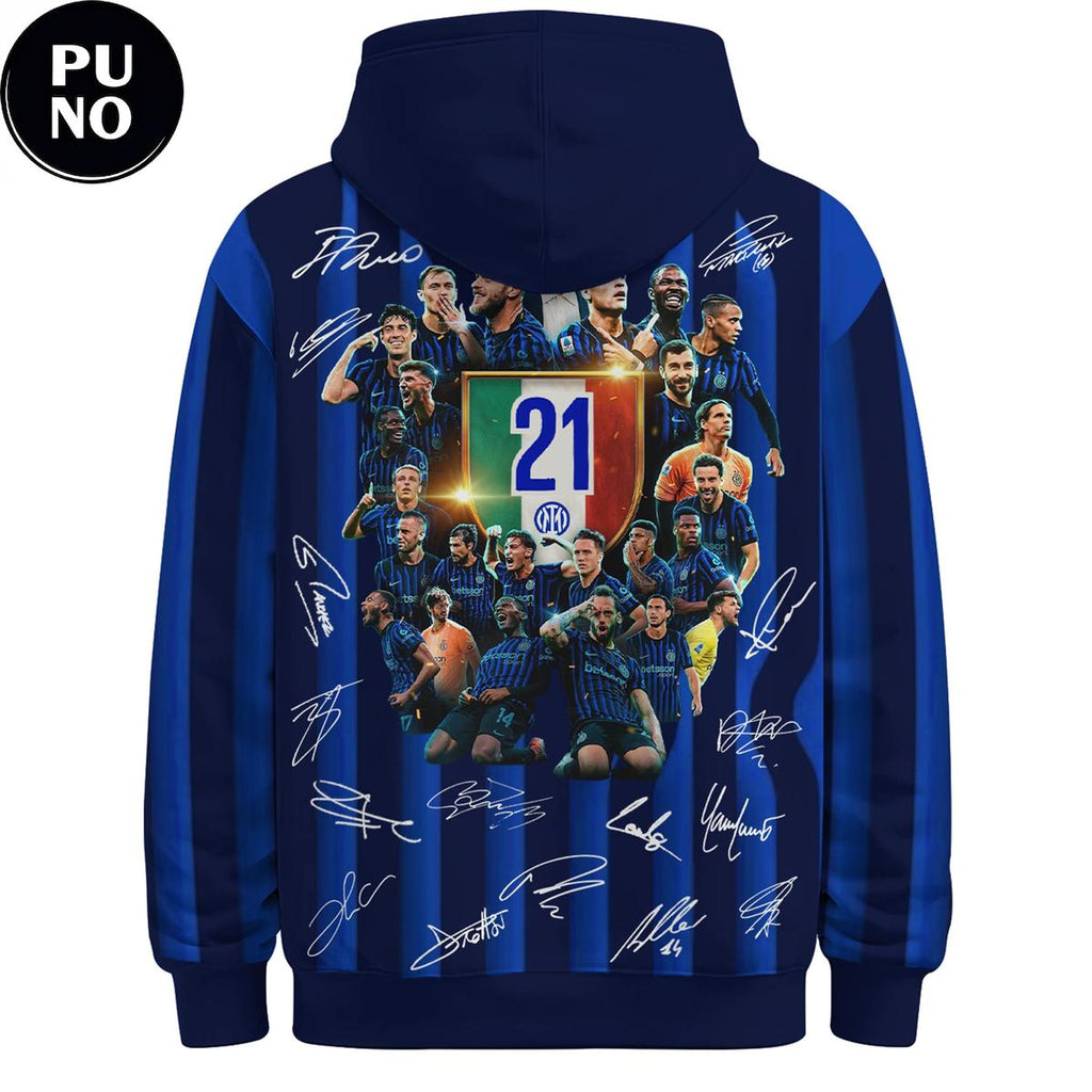 Inter Milan Campioni d’Italia 2026 Champions Signature Hoodie T-Shirt