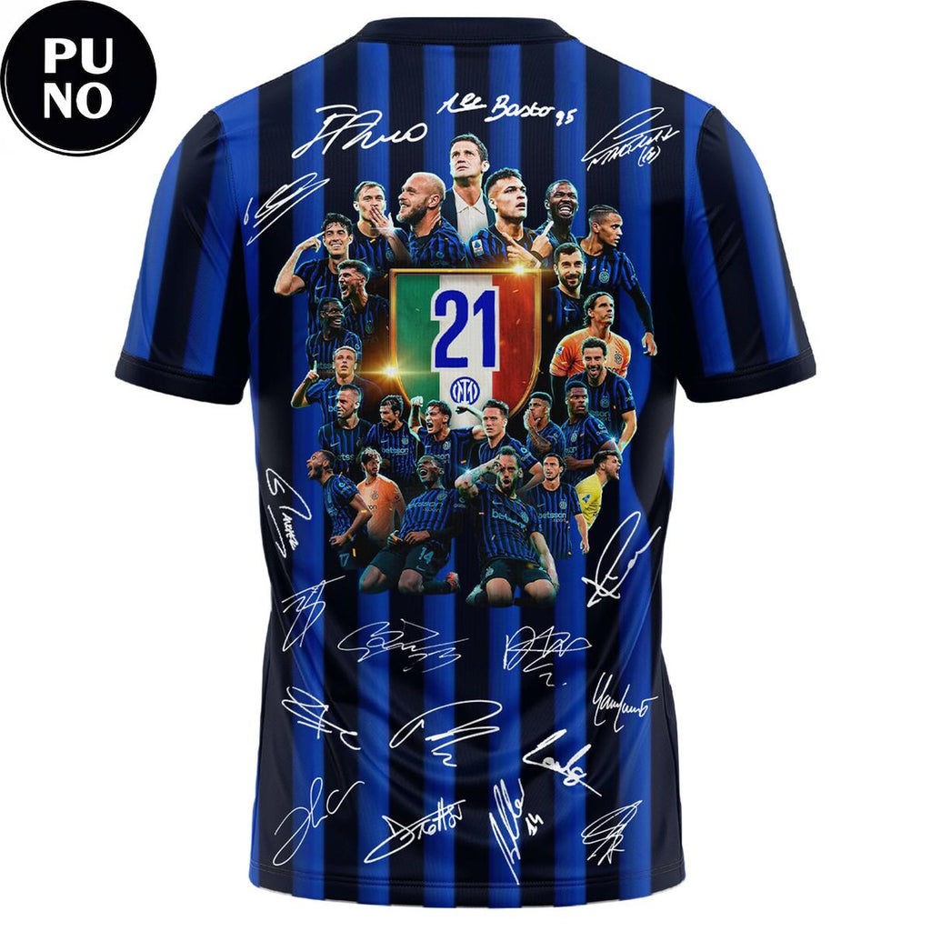 Inter Milan Campioni d’Italia 2026 Champions Signature Hoodie T-Shirt