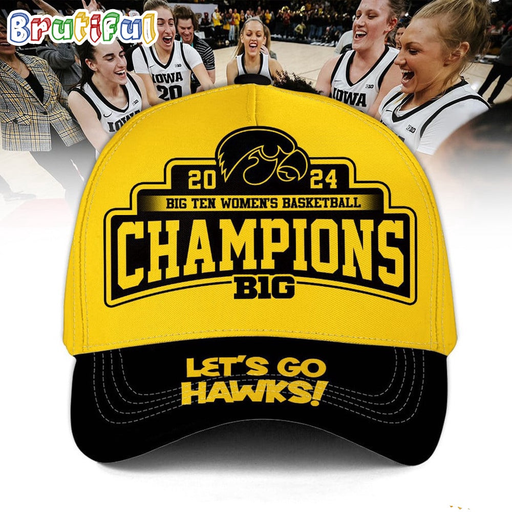 Iowa Hawkeyes Baseball Cap Let’s Go Hawks Cap