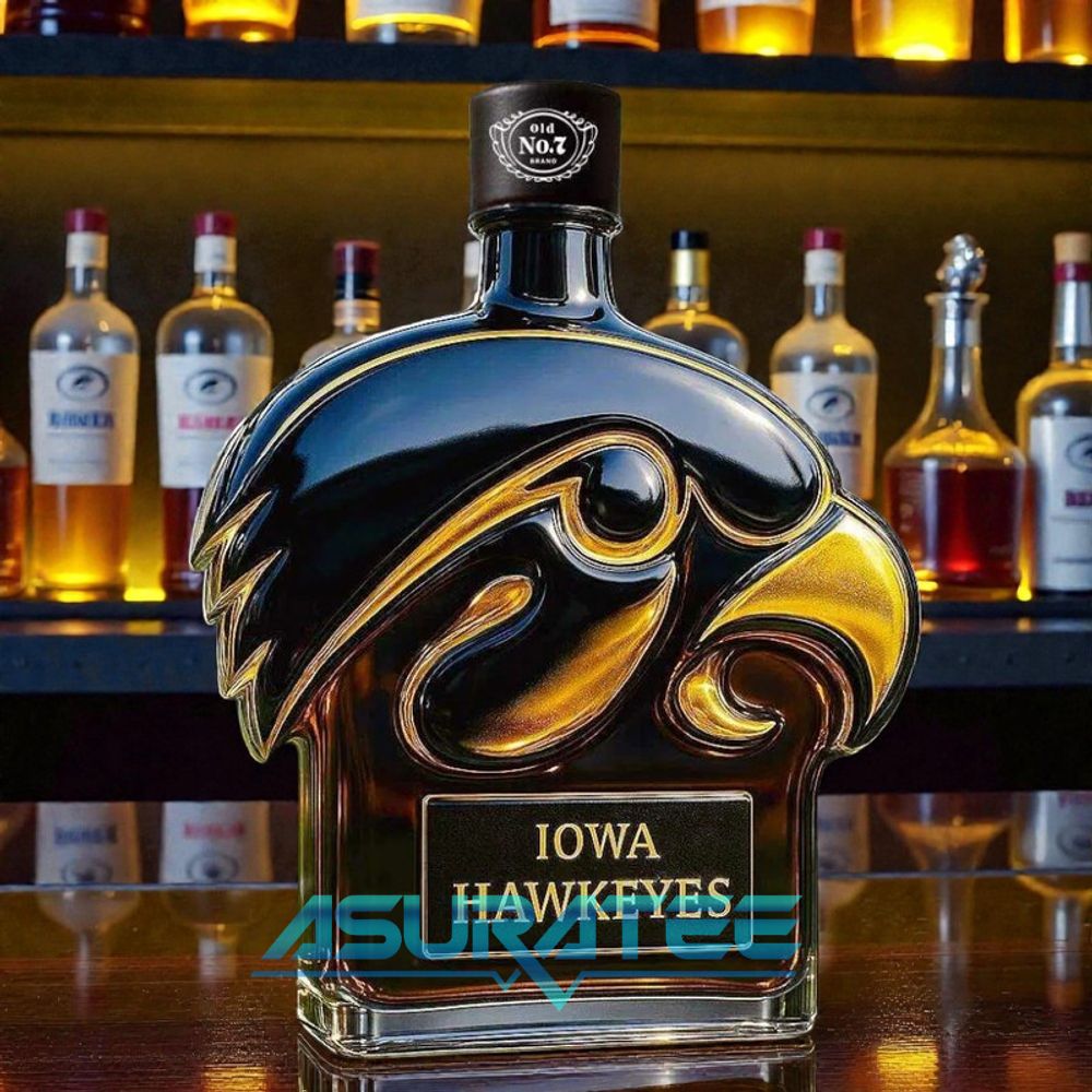 Iowa Hawkeyes Limited Edition Whiskey Bottle