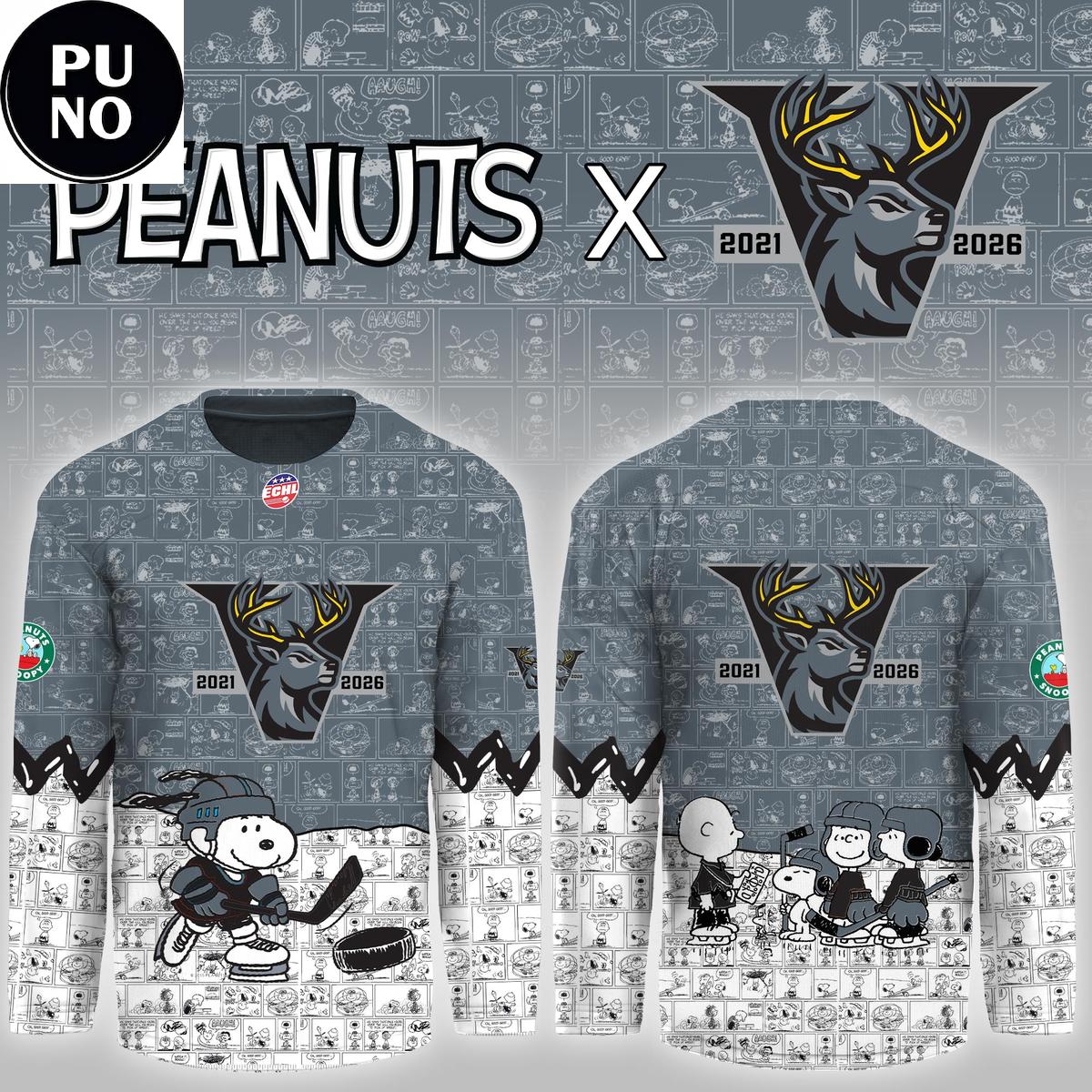 Iowa Heartlanders x Peanuts Night Game 2026 Hockey Jersey