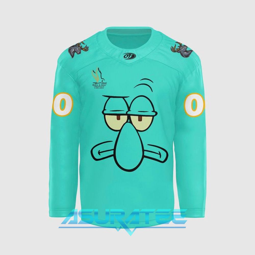 Iowa Heartlanders x Squidward 2025 Special Hockey Jersey